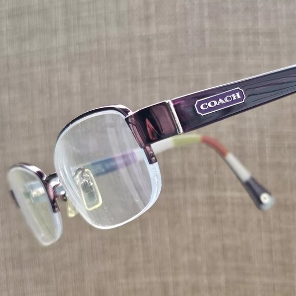 Coach Bettie Ladies Eyeglasses/Glasses Frame Purple Half Rim Eye Wear HC5004 - Picture 1 of 12